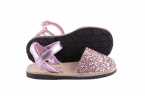 SANDALIA MENORQUINA RIA EN GLITTER CON VELCRO